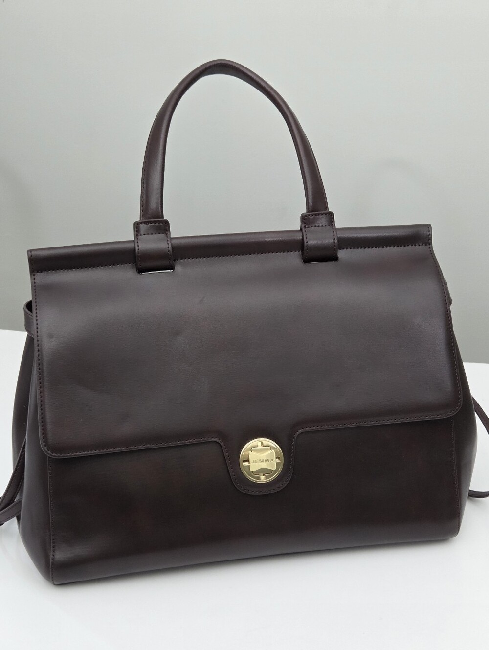 JEMMA EMMA TRAVELER 39 LAPTOP WORK BAG - MAHOGANY BROWN - Picture 2 of 10